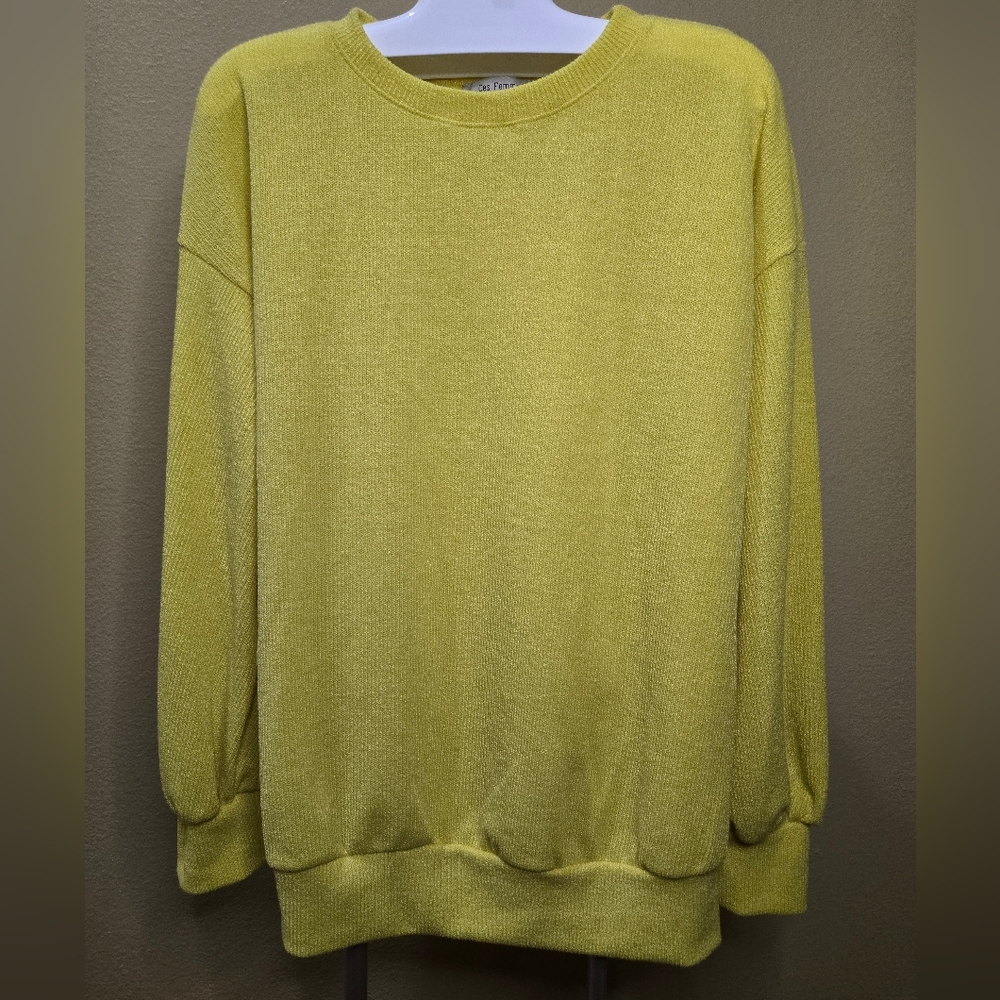 Ces Femme Lemon‎ Yellow Crew Neck Sweater